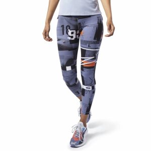 Reebok Meet You There Cotton Leggings Damen - Indigo - DE 052-CKX